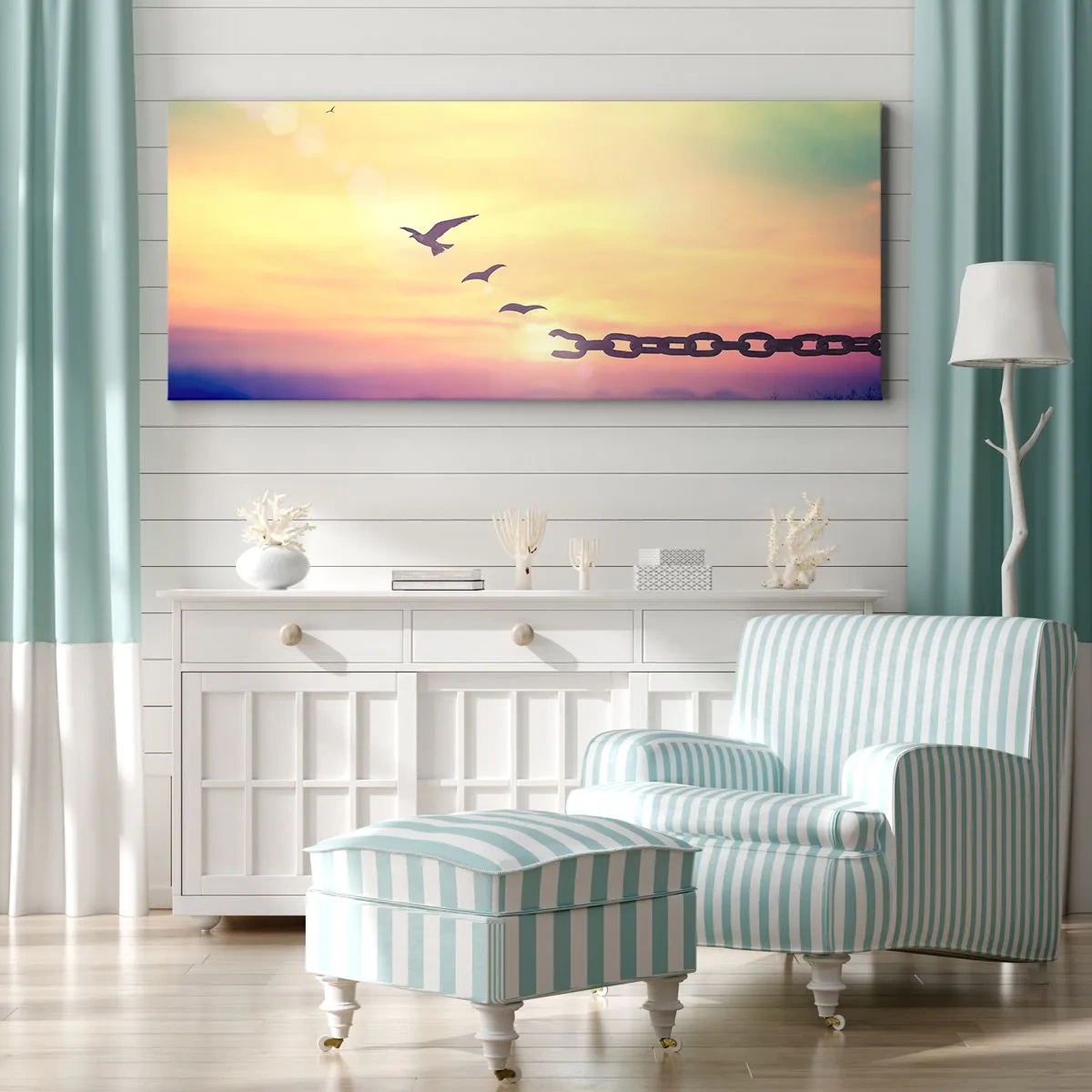 Lærredstryk - Billede på lærred - Sejr for frihed - 140x50 cm