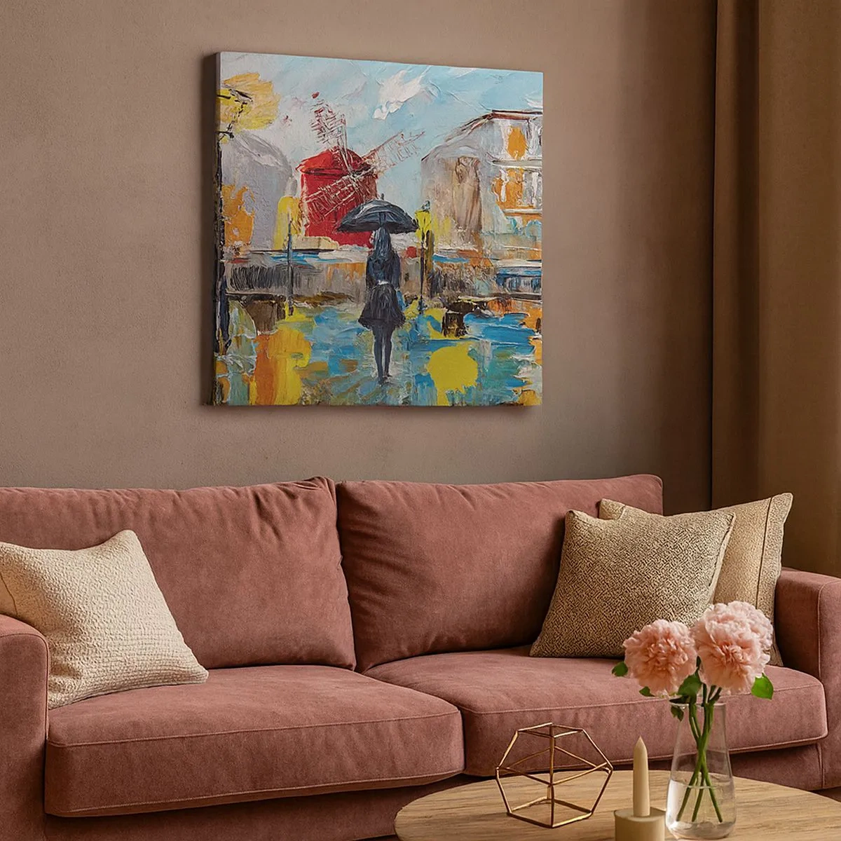 Lærredstryk - Billede på lærred - Parisiske legender - 30x30 cm