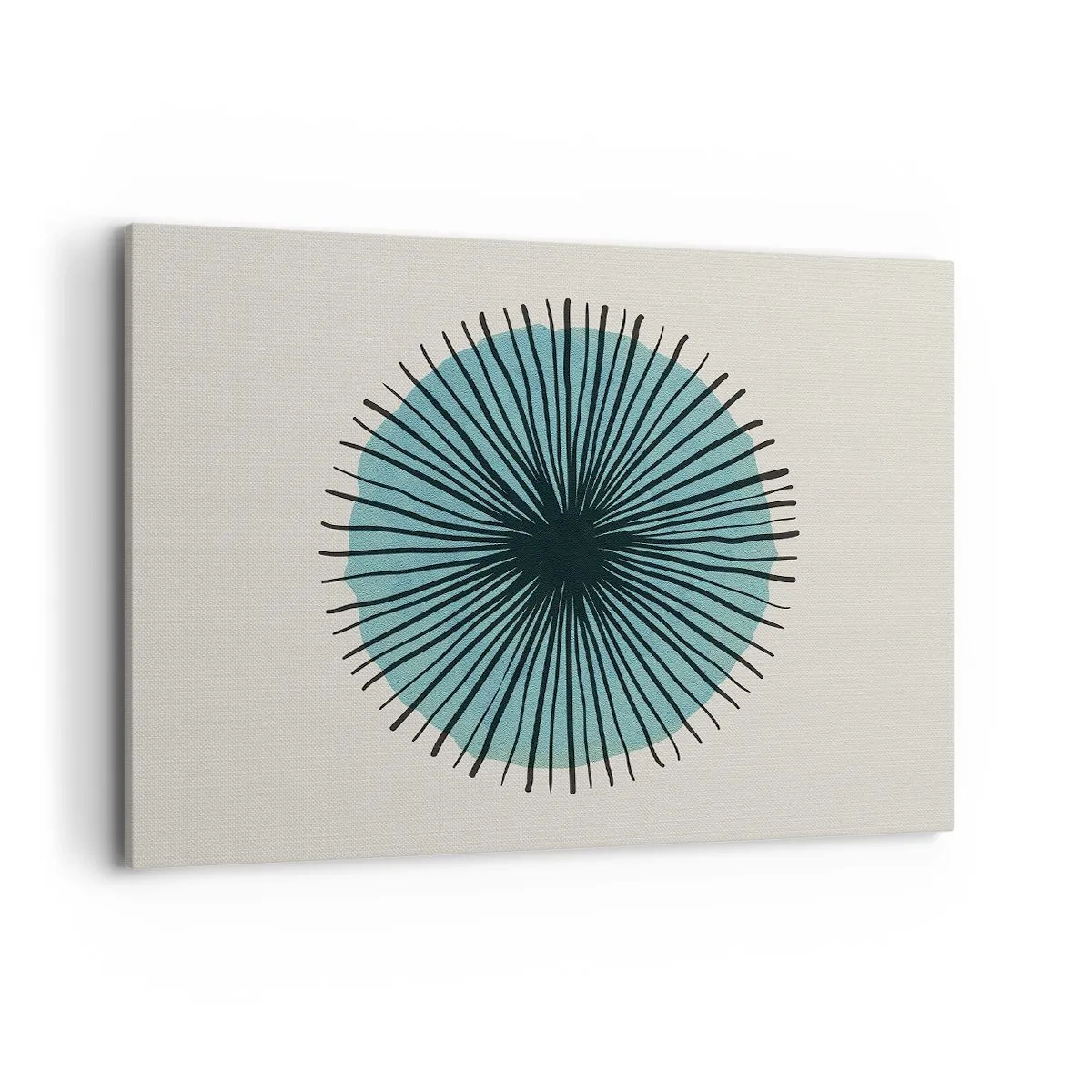 Lærredstryk - Billede på lærred - Strålende på blå - 100x70 cm