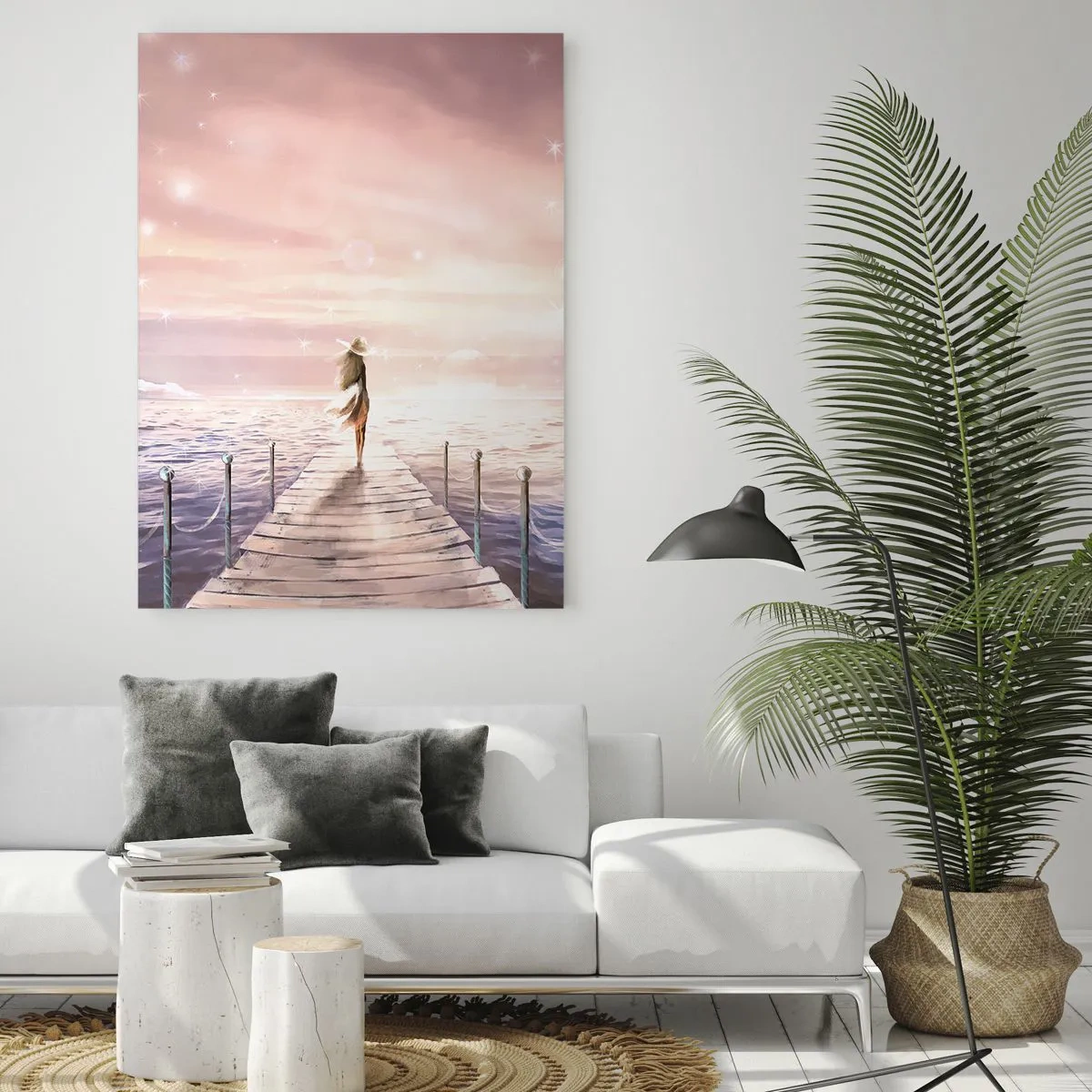 Billede på glas - I lyset af en drøm - 50x70 cm