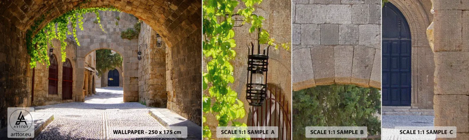 Prøve Fototapet Premium Canvas - Et optog vil snart dukke op - Arkitektur, By, Gyde - 100x30 cm