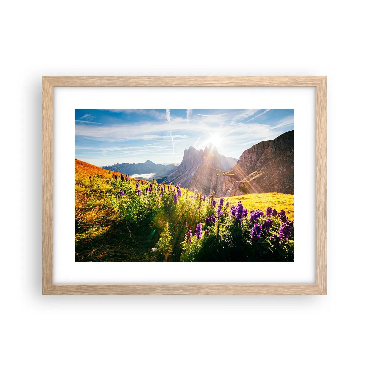 Plakat i ramme af lyst egetræ - Urternes hemmelige liv - 40x30 cm