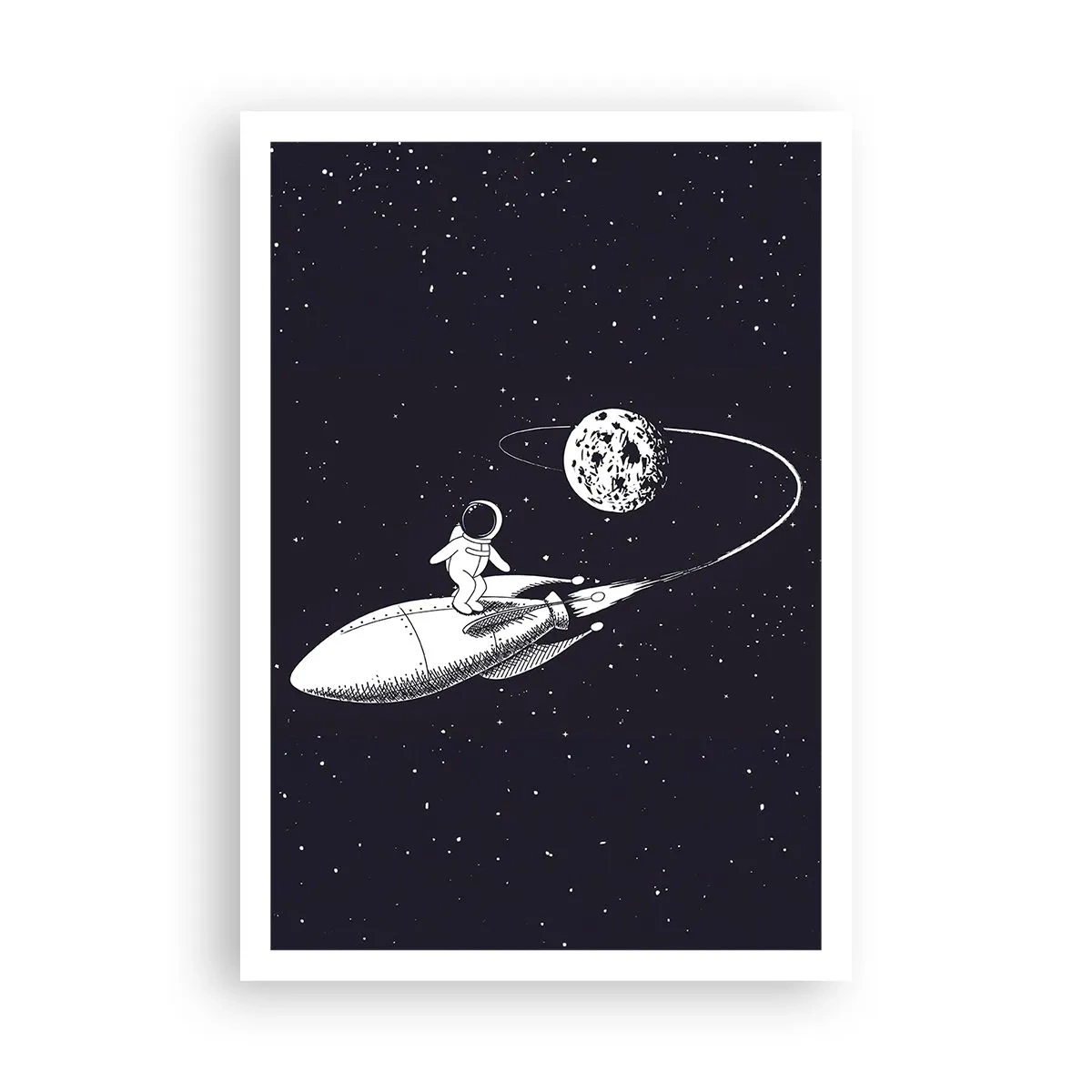 Plakat - Space surfer - 70x100 cm
