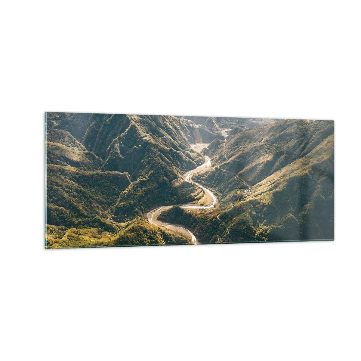 Billede på glas - Direkte fra hjertet af bjergene - 100x40 cm