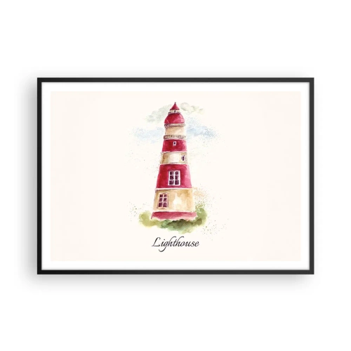 Plakat i sort ramme - Altid vejret omkring - 100x70 cm