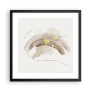 Plakat i sort ramme - Mødt i rummet - 40x40 cm