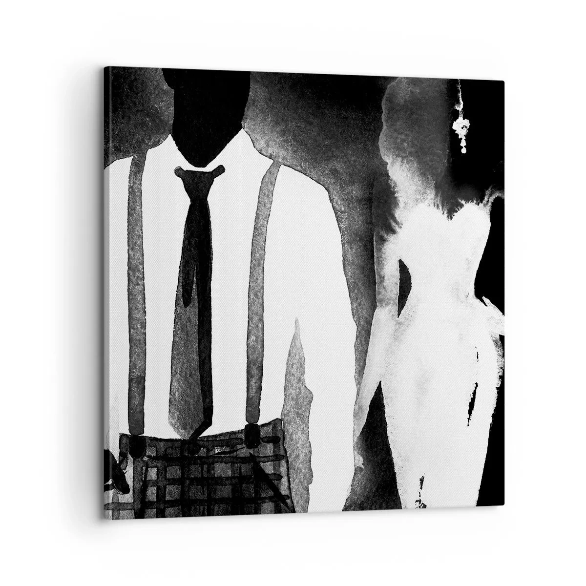 Lærredstryk - Billede på lærred - I en noir-atmosfære - 60x60 cm