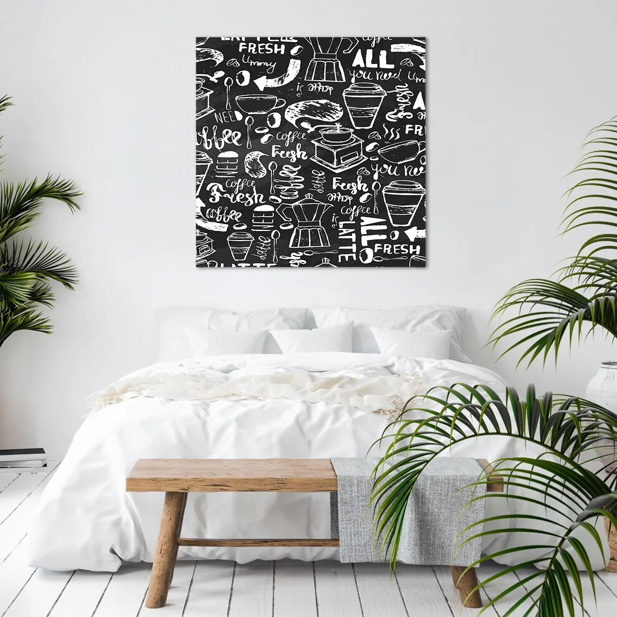 Lærredstryk - Billede på lærred - All you need is… - 40x40 cm