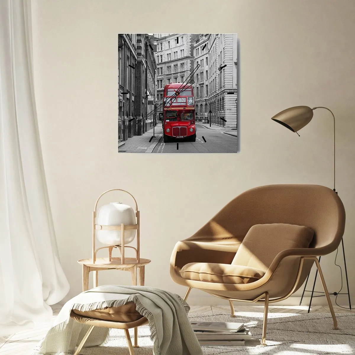 Vægur, Uret - Hverdagen behøver ikke at være grå - 40x40 cm