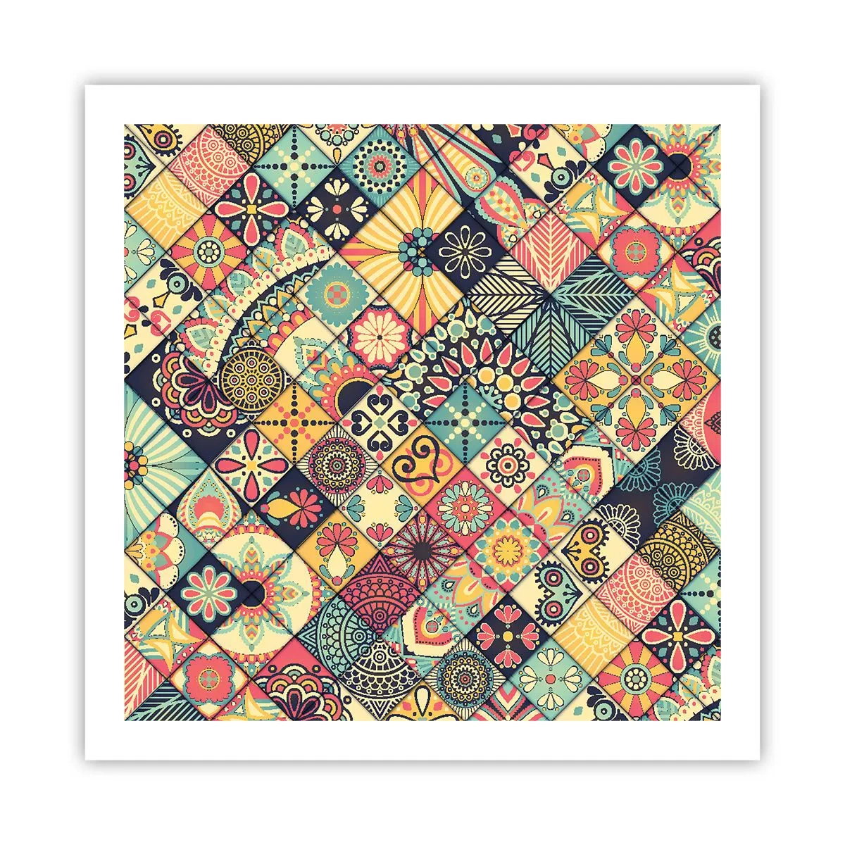 Plakat - Marokkansk stemning - 60x60 cm
