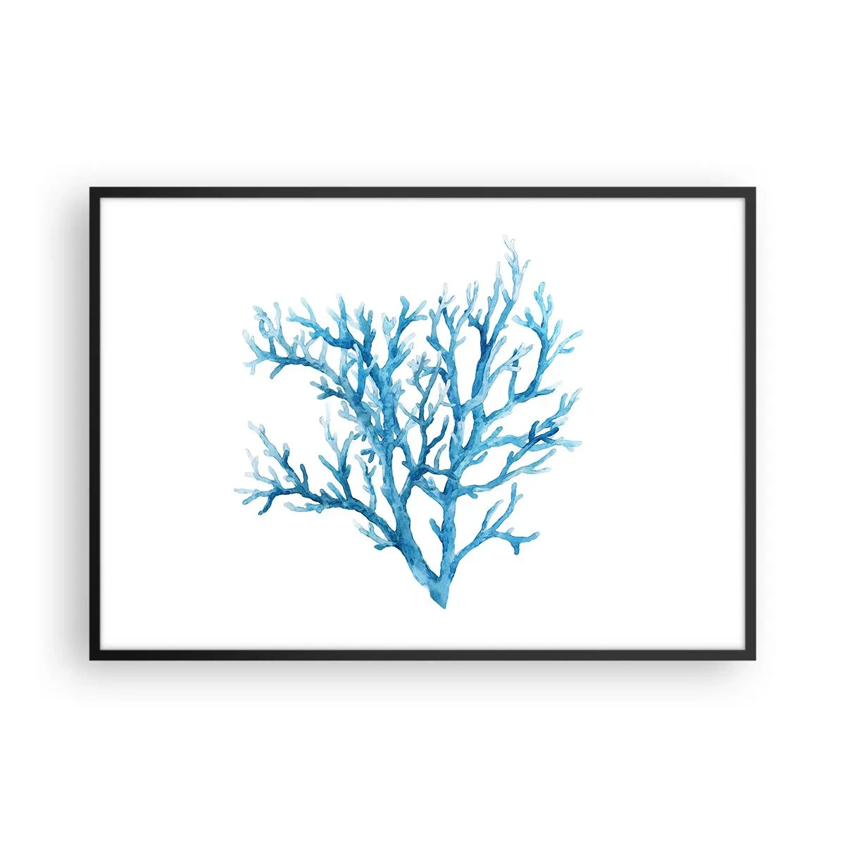 Plakat i sort ramme - Marint filigran - 100x70 cm