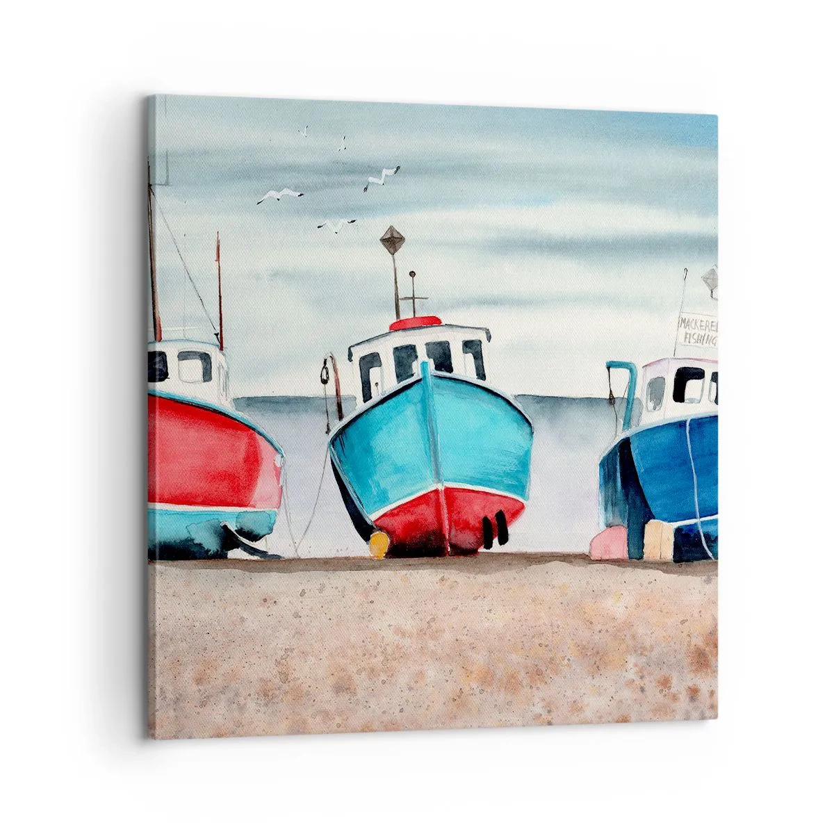 Lærredstryk - Billede på lærred - Klar til at fange - 60x60 cm