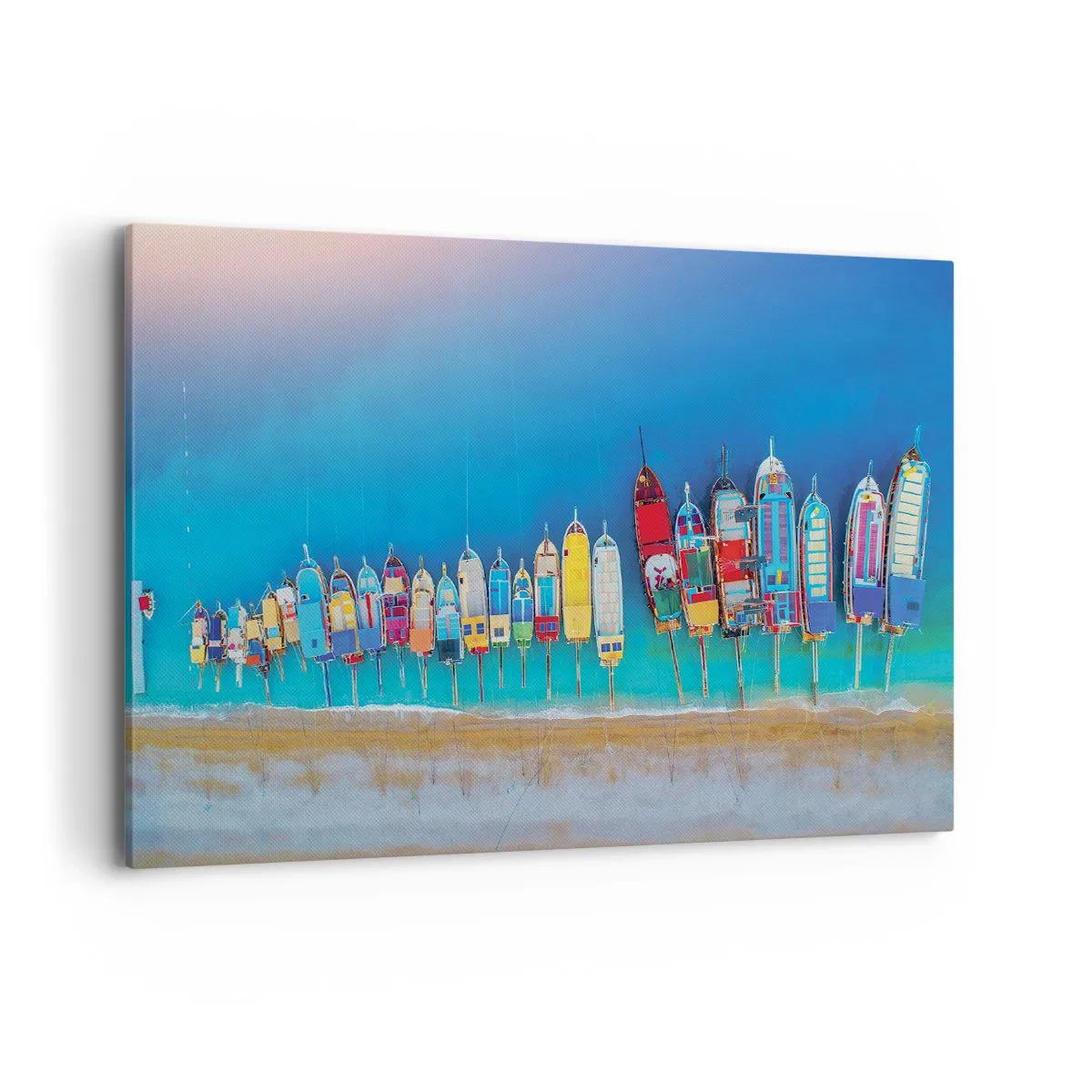 Lærredstryk - Billede på lærred - Fra et fugleperspektiv - 100x70 cm