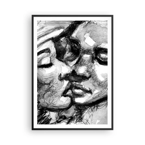 Plakat i sort ramme - Et ømt øjeblik - 70x100 cm