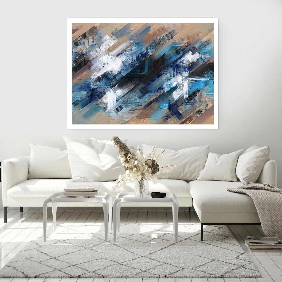 Plakat - På en blå skråning - 70x50 cm