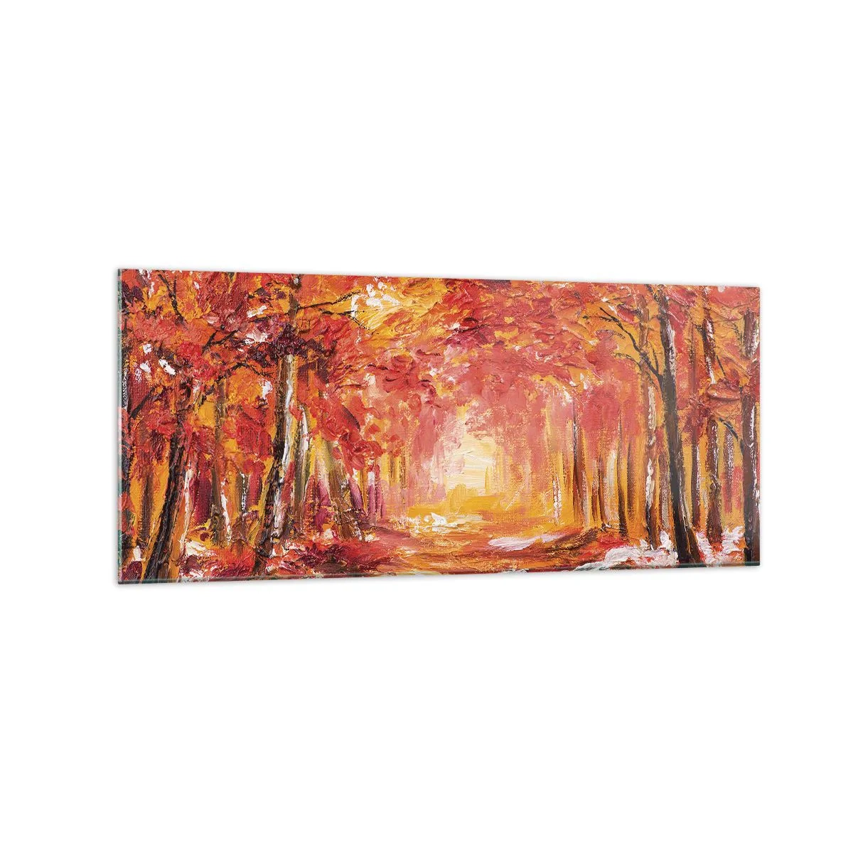 Billede på glas - Kobberskov - 120x50 cm