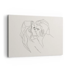 Lærredstryk - Billede på lærred - Forviklet i følelser - 100x70 cm
