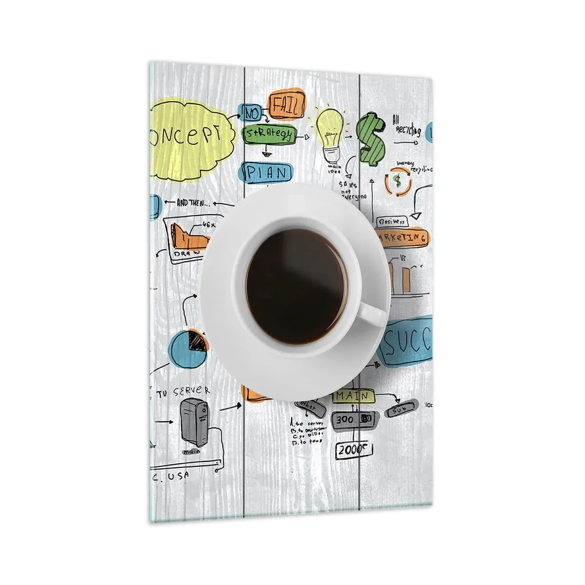 Billede på glas - Tid til en pause - 80x120 cm