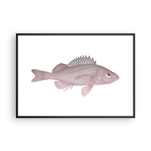 Plakat i sort ramme - Fisk med store øjne - 100x70 cm
