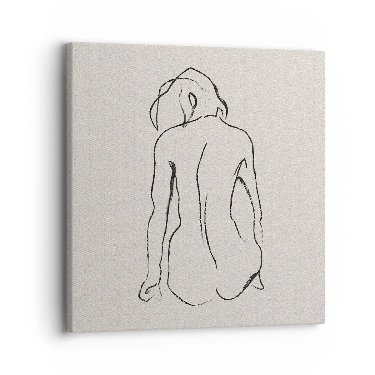 Lærredstryk - Billede på lærred - Nøgen pige - 30x30 cm