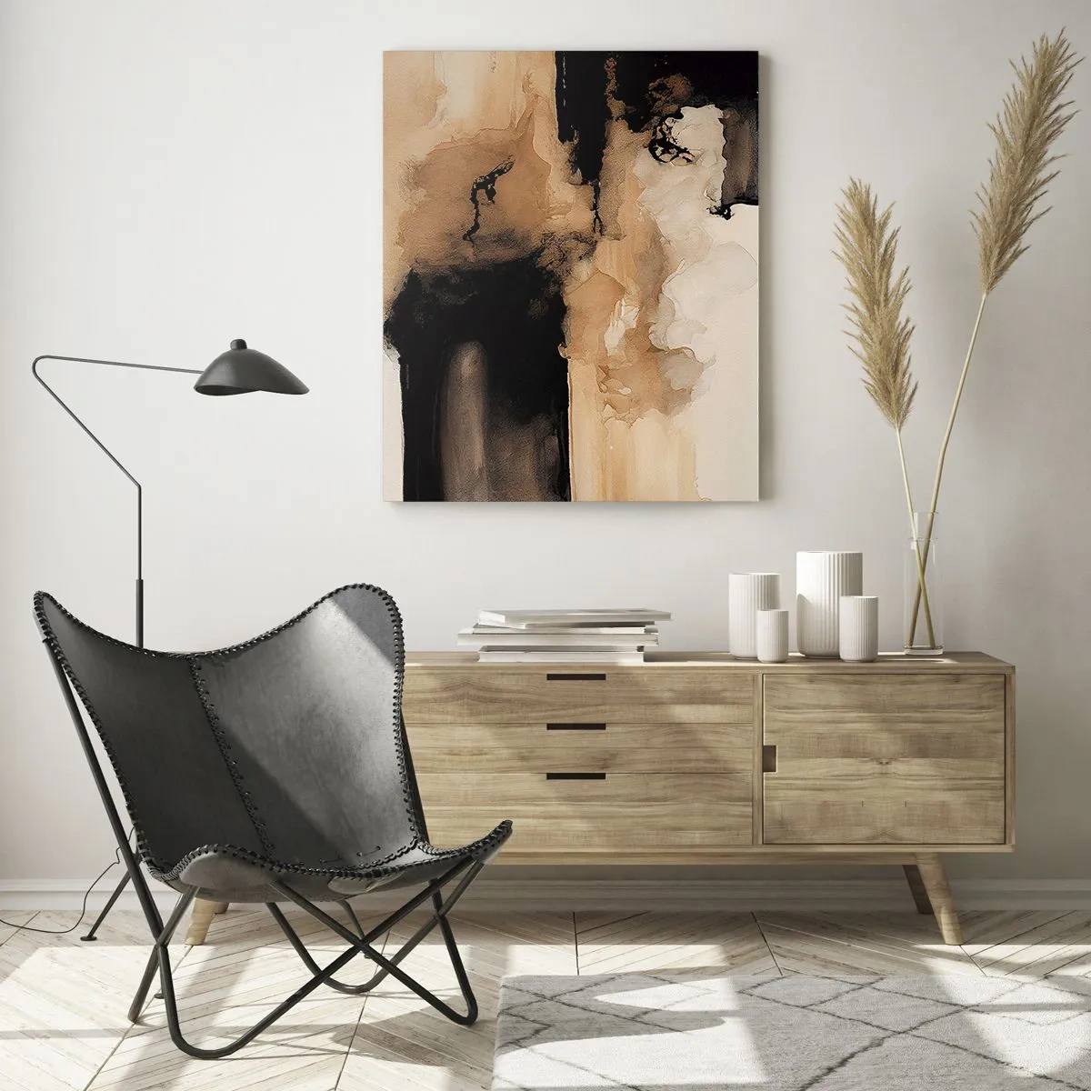 Billede på glas - En spændende abstraktion - 80x120 cm