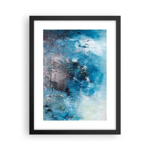 Plakat i sort ramme - Blå rapsodi - 30x40 cm