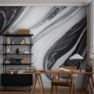 Fototapet Premium Canvas - Kombination af modsætninger - Maling, Stykke, Moderne - 200x140 cm
