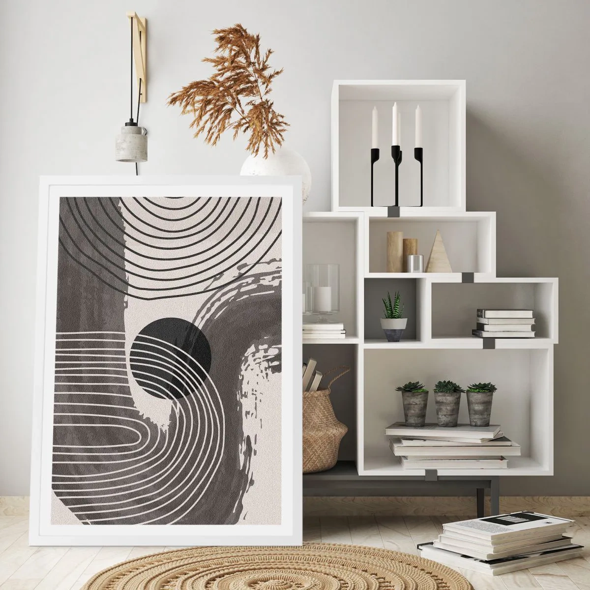 Plakat i hvid ramme - Oval vinder - 30x40 cm