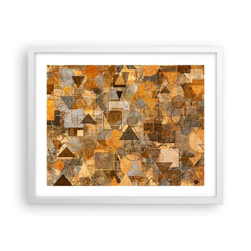 Plakat i hvid ramme - Verden i form - 50x40 cm