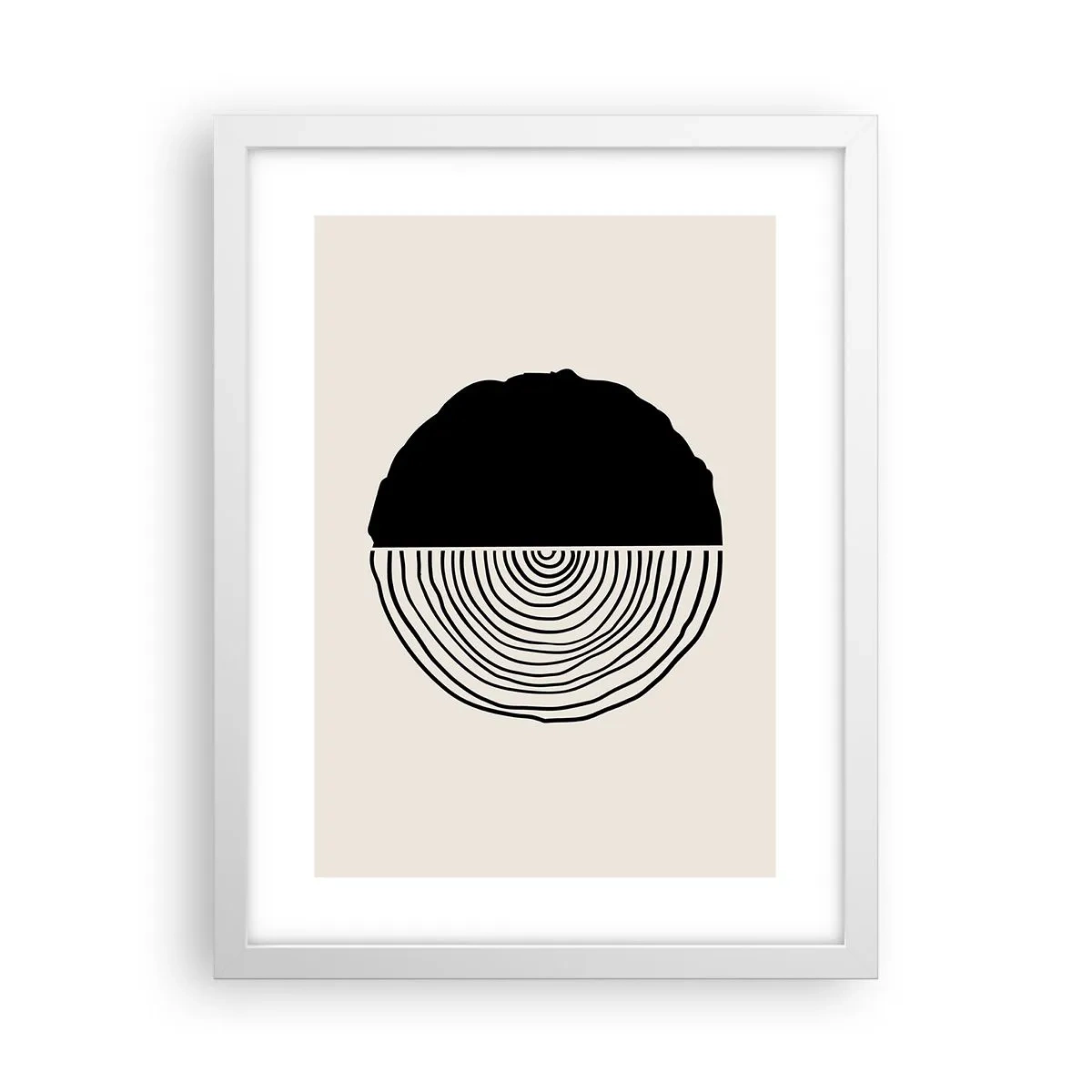 Plakat i hvid ramme - Halvt og halvt - 30x40 cm