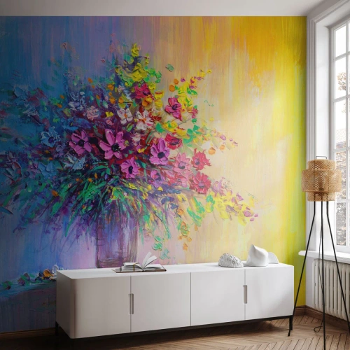 Fototapet Standard Eco - Gave fra en sommereng - Blomster i en vase, Stykke, Buket blomster - 200x140 cm