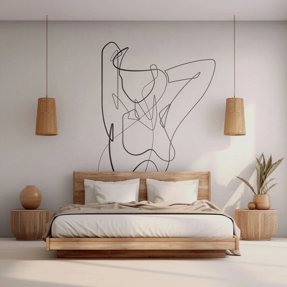 Fototapet Premium Sand - Virkelig, hvad er du for en person... - Abstraktion, Kvindes krop, Grafik - 250x175 cm