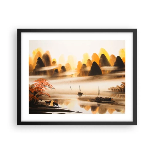 Plakat i sort ramme - Længere væk end det fjerne Østen - 50x40 cm