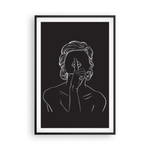 Plakat i sort ramme - Skønhed blomstrer i stilhed - 61x91 cm