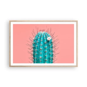 Plakat i ramme af lyst egetræ - Bare se - 91x61 cm