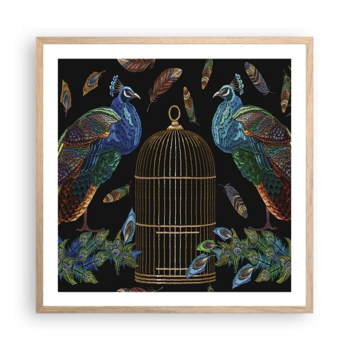 Plakat i ramme af lyst egetræ - I kongelige gevandter - 60x60 cm