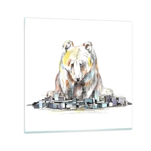 Billede på glas - Hvordan kan man leve på den måde? - 30x30 cm