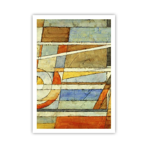 Plakat - Kubisme på en byggeplads - 70x100 cm