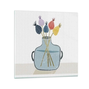 Billede på glas - Som et valmuefrø - 30x30 cm