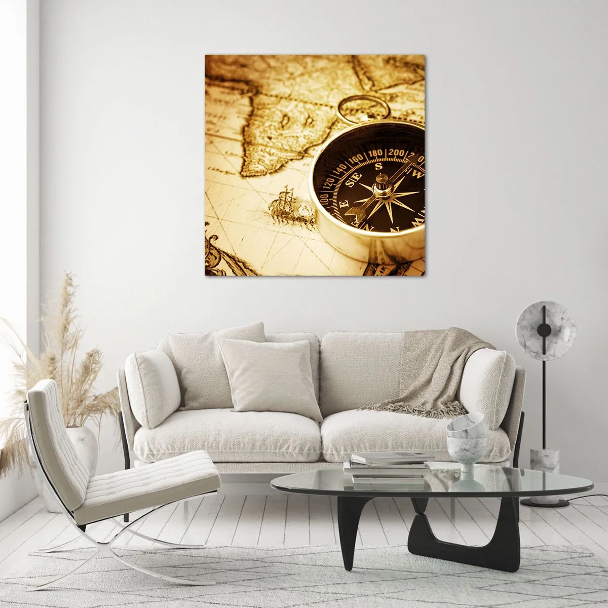 Billede på glas - Øst eller vest? - 70x70 cm