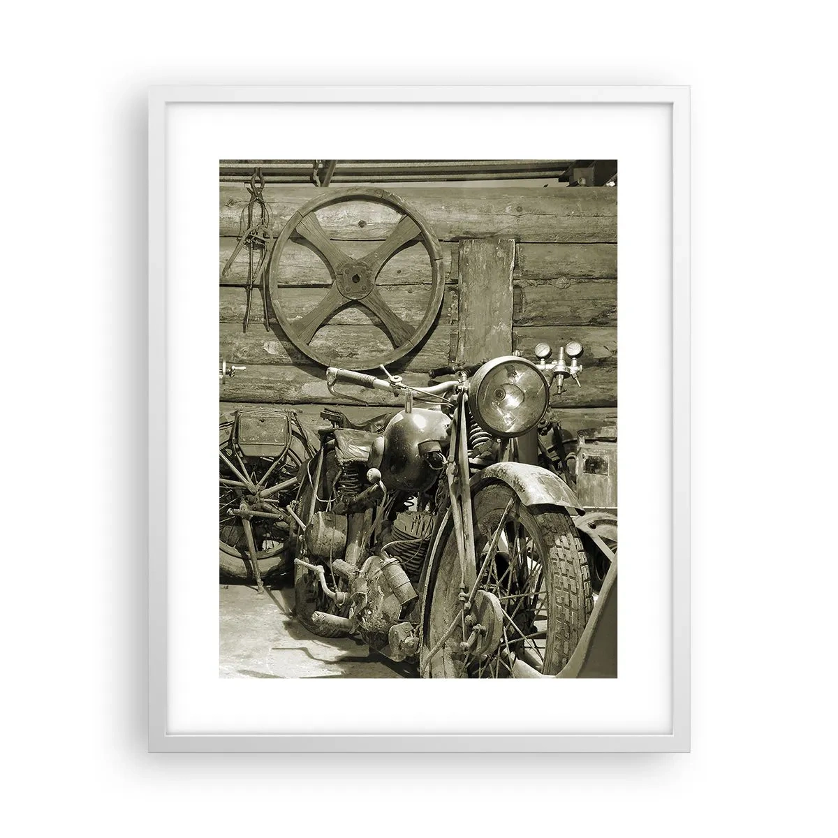 Plakat i hvid ramme - I onkel Wladeks skur - 40x50 cm