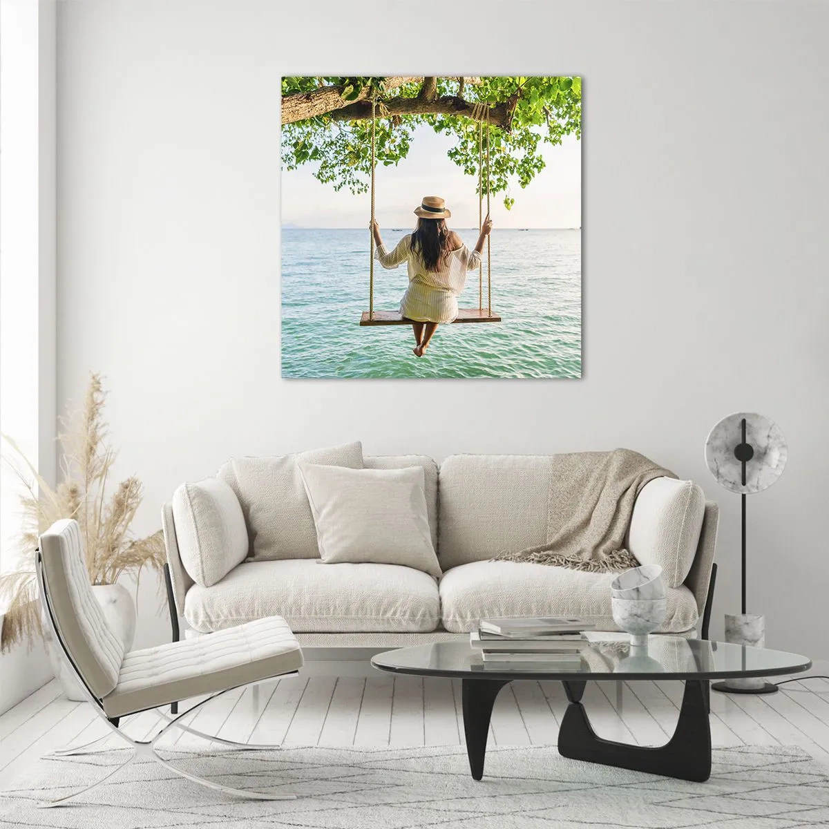 Billede på glas - Livet er smukt - 70x70 cm