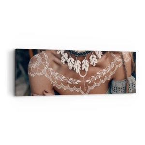Lærredstryk - Billede på lærred - Talismaner, ritualer om kvindelighed - 90x30 cm