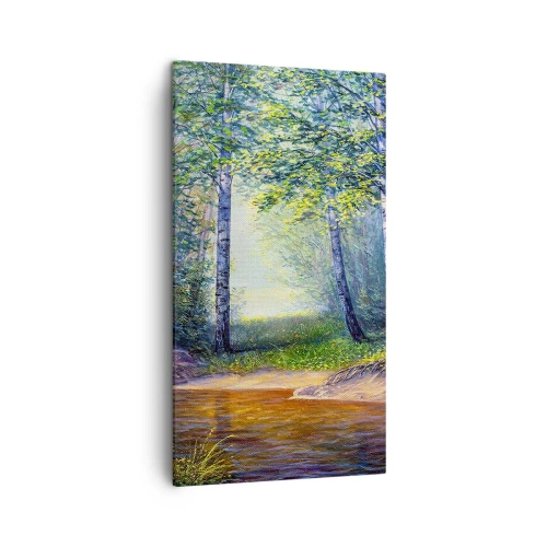 Lærredstryk - Billede på lærred - Idylliske omgivelser - 45x80 cm