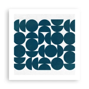 Plakat - Cirkler og halvcirkler - 50x50 cm