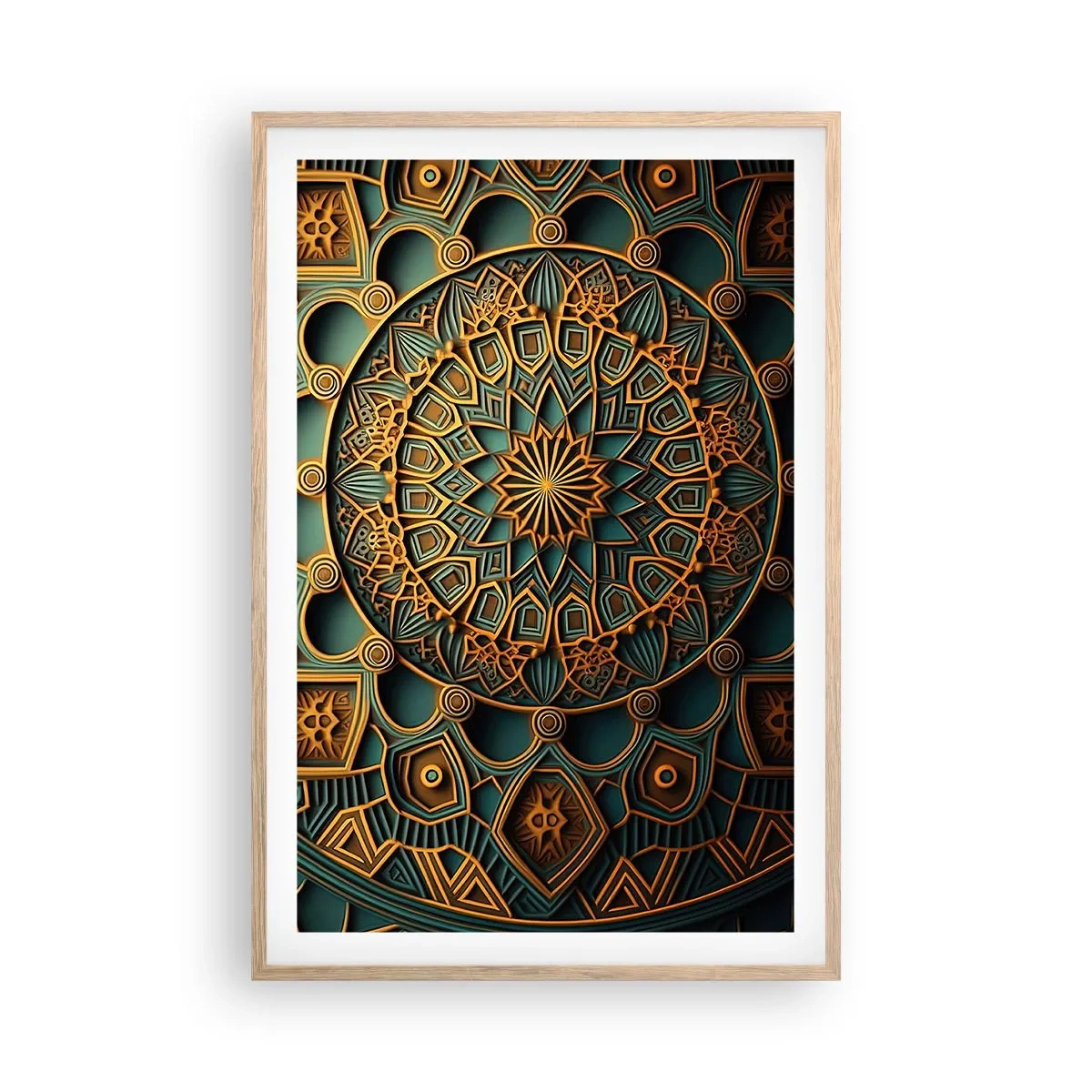 Plakat i ramme af lyst egetræ - I et arabisk klima - 61x91 cm