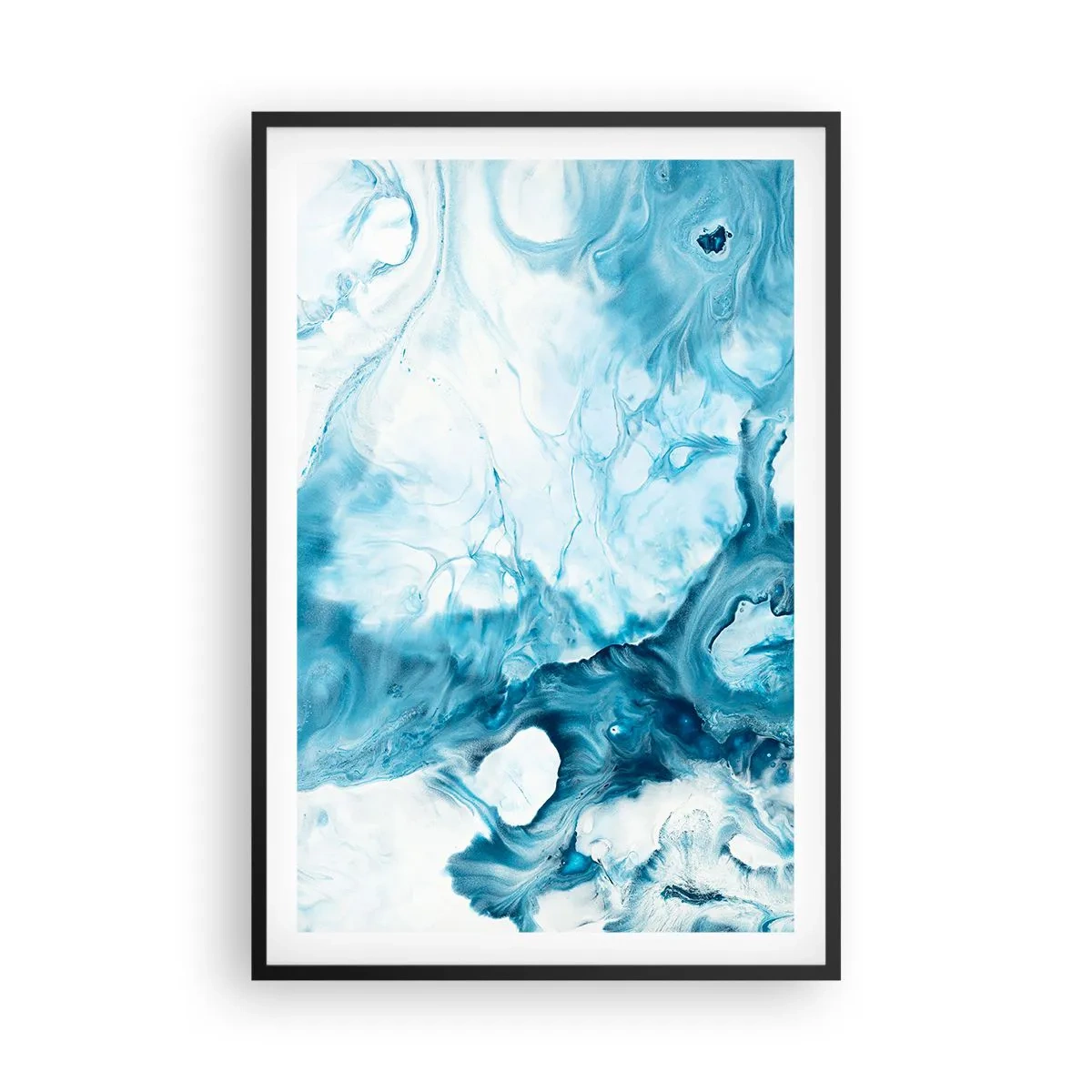 Plakat i sort ramme - Blå koncert - 61x91 cm