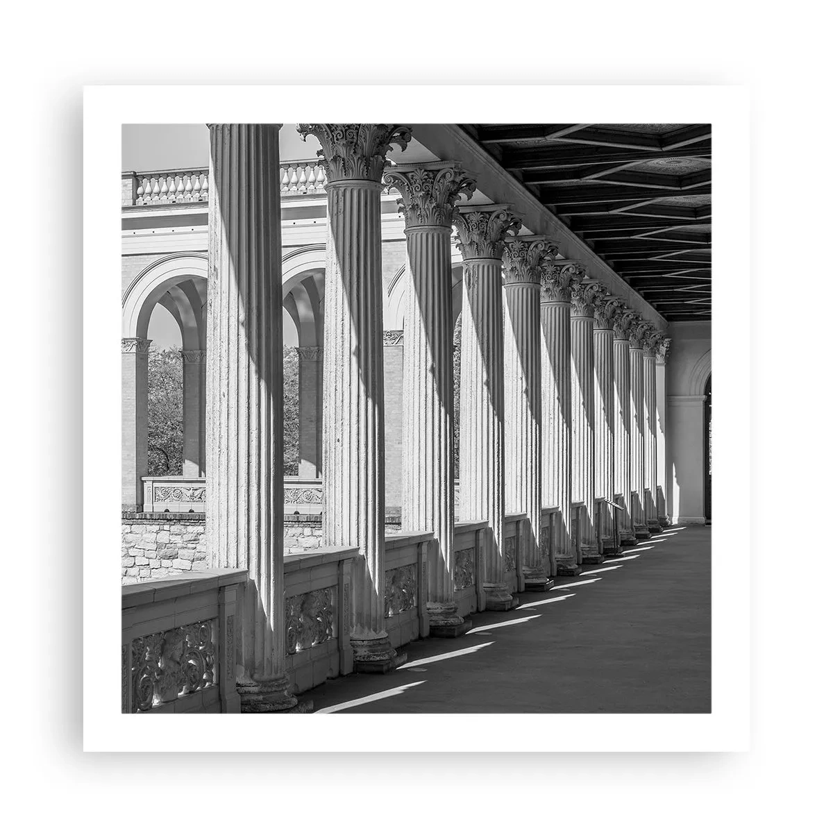 Plakat - Solrig arkade - 60x60 cm