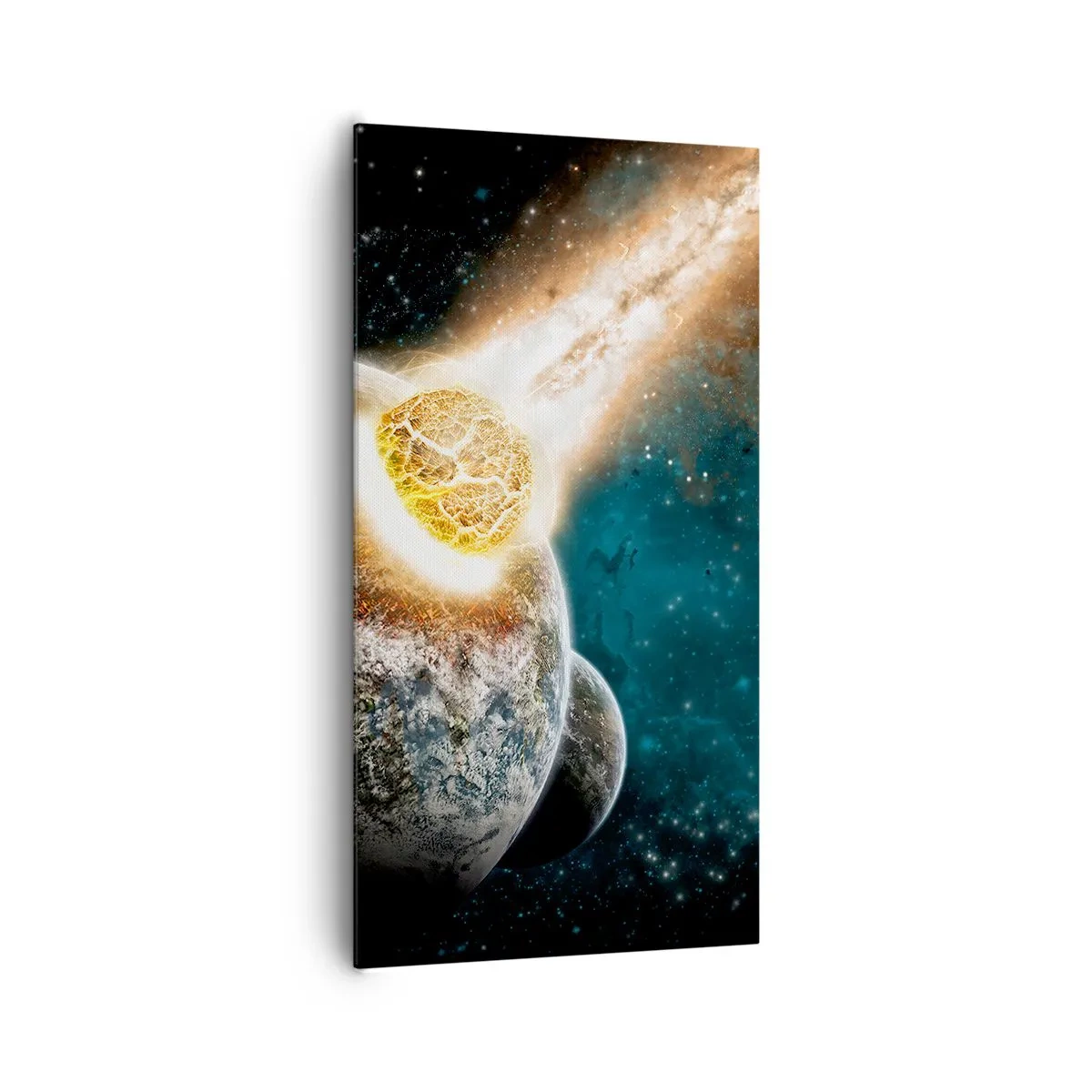 Lærredstryk - Billede på lærred - Udslettelse eller fødsel? - 65x120 cm