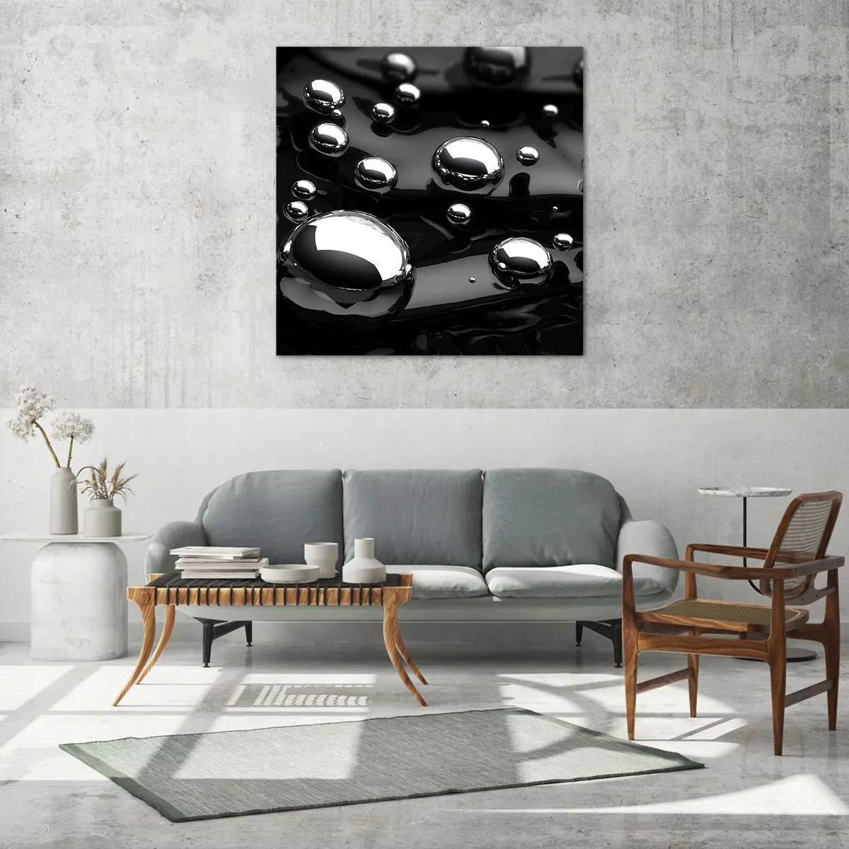 Billede på glas - Fra de sorte dybder - 50x50 cm